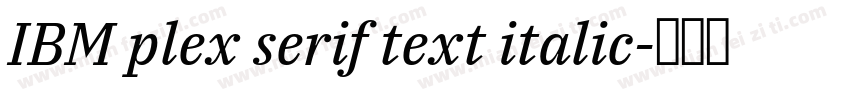 IBM plex serif text italic字体转换